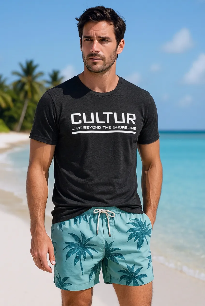 CULTUR - Premium Tri-Blend T-Shirt - Black/White
