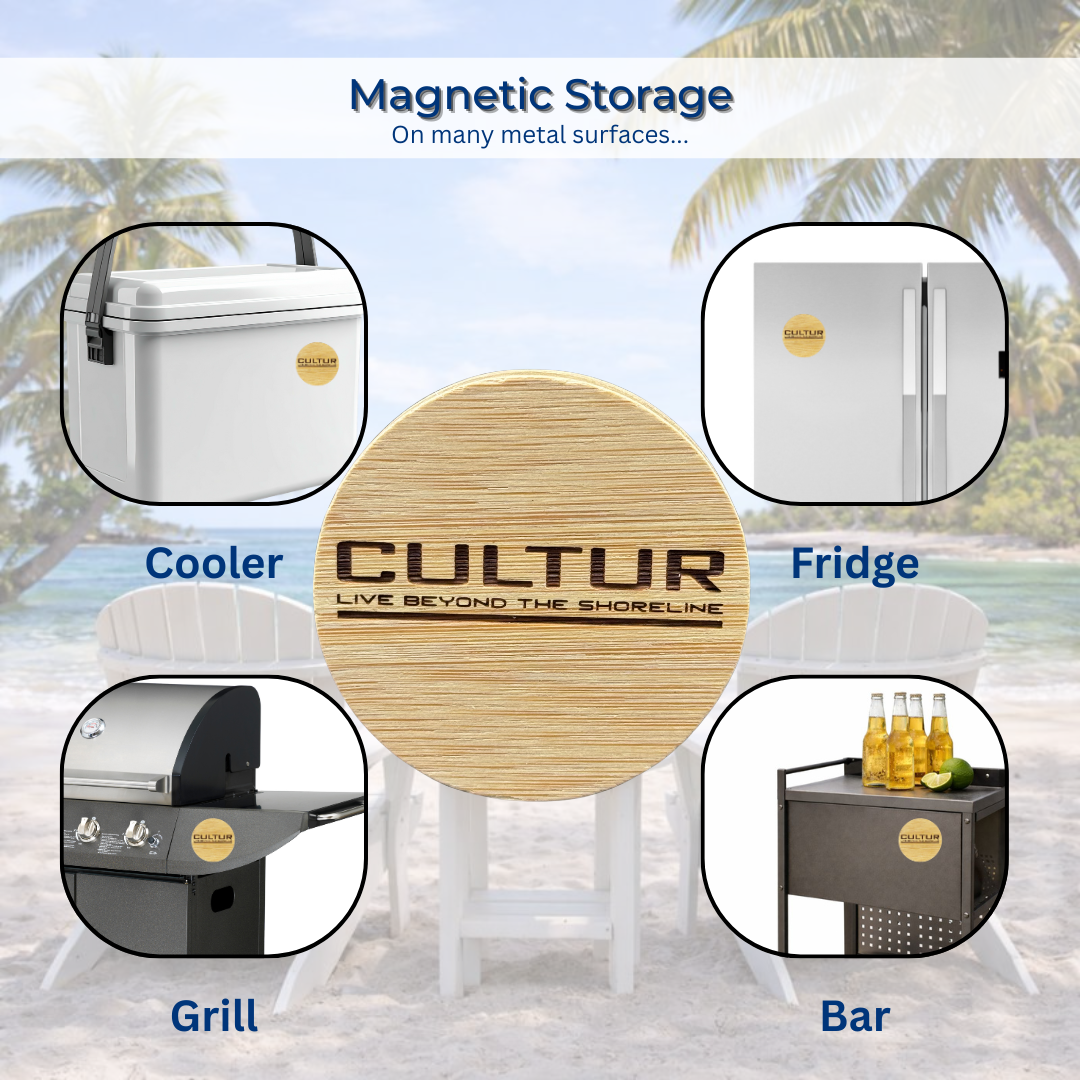 CULTUR Bamboo Magnetic Bottle Opener