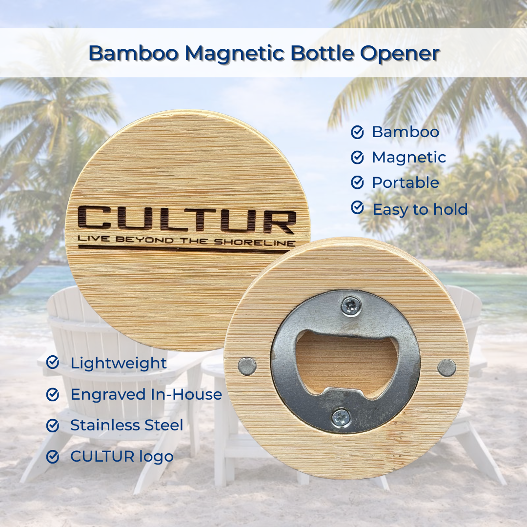 CULTUR Bamboo Magnetic Bottle Opener
