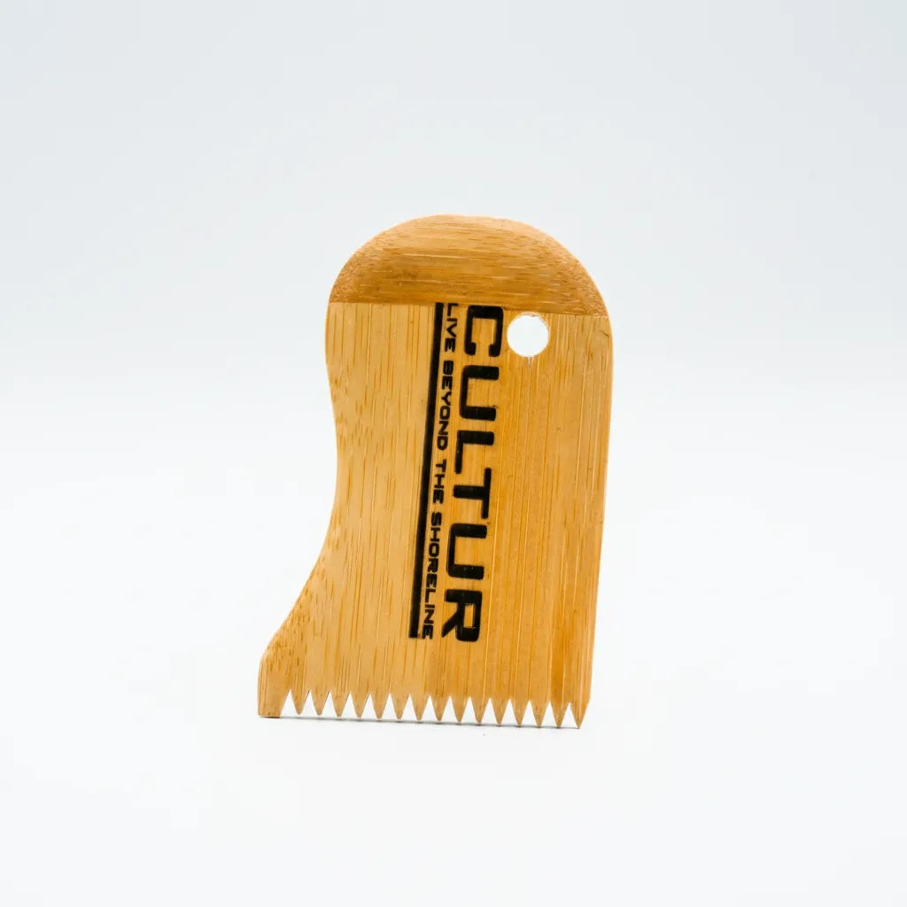 CULTUR Bamboo Surfboard Wax Comb & Scraper