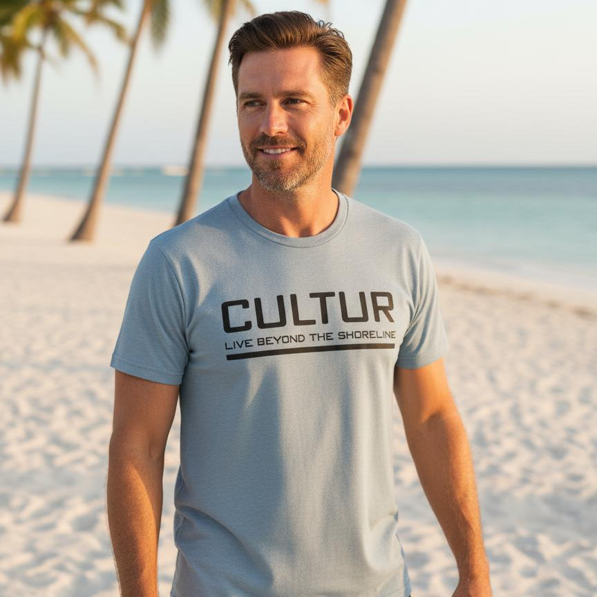 CULTUR - Premium Tri-Blend T-Shirt - Stonewash / Black