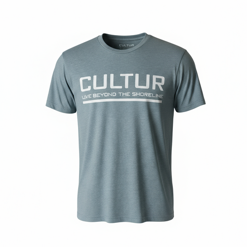 CULTUR -  Premium Tri-Blend T-Shirt - Stonewash / White