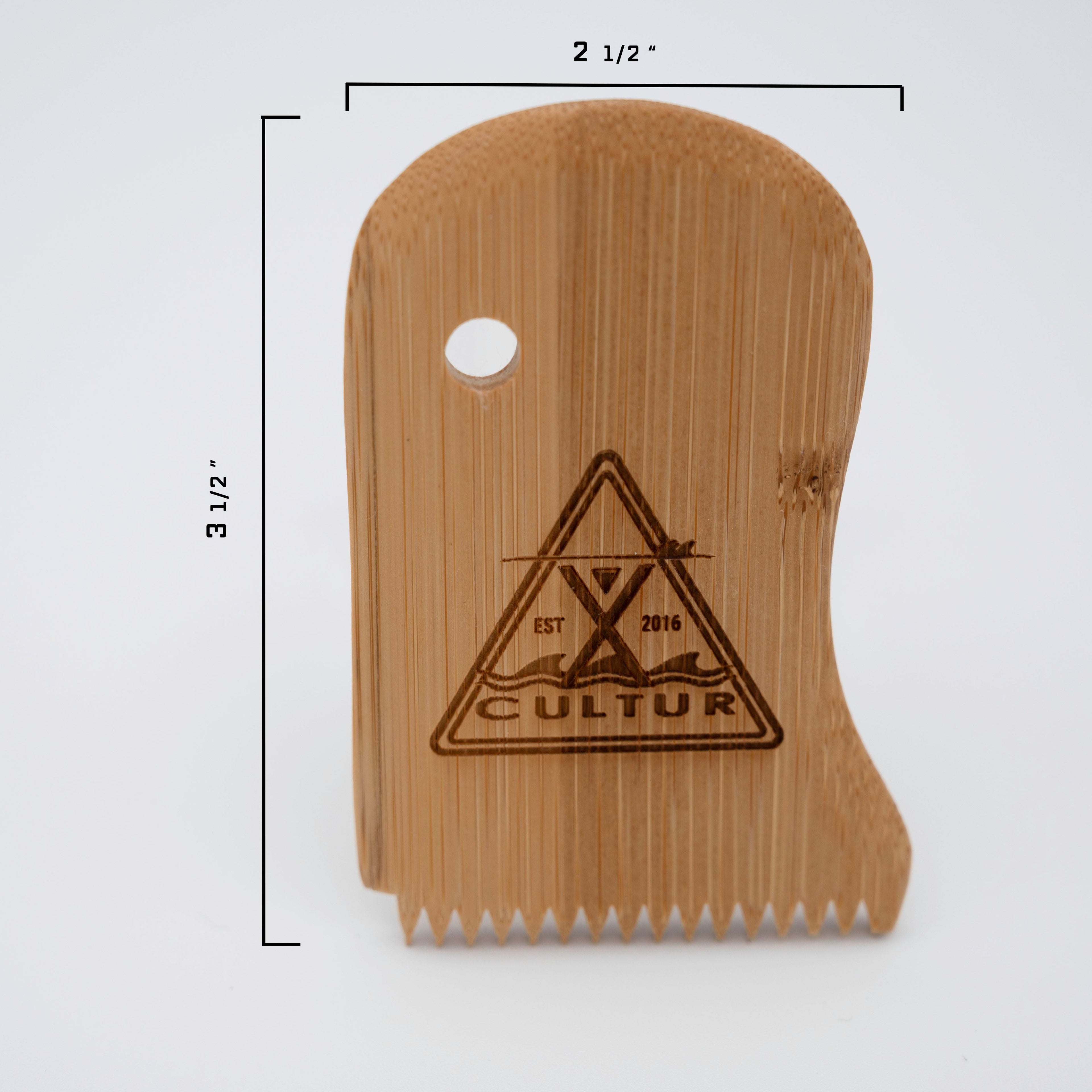CULTUR 2 Pack Eco-Friendly Bamboo Surfboard Wax Comb & Scraper