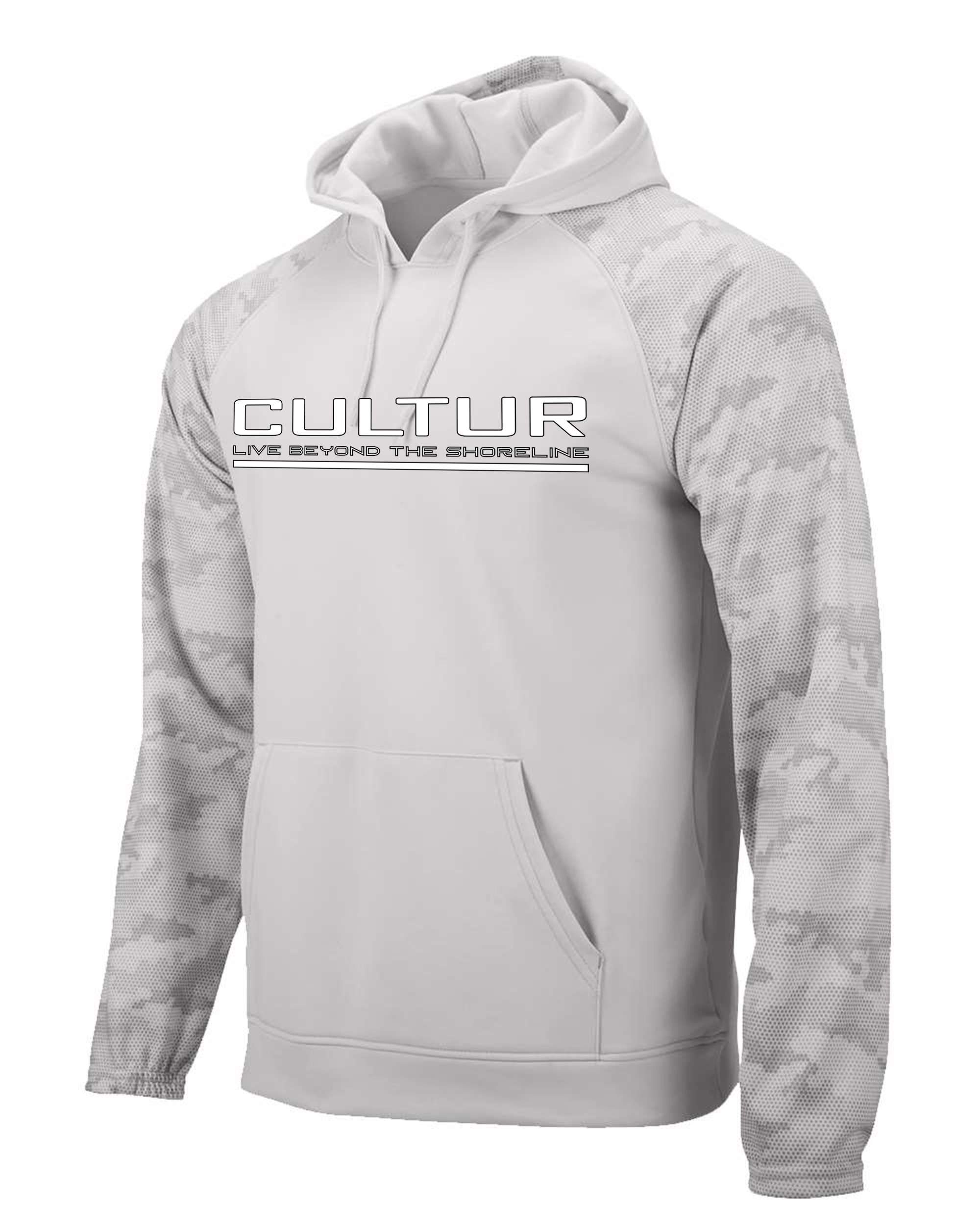 CULTUR Coastal Hoodie – Premium Beach Hoodie for Men & Women – Aluminum w/Camo Minimalist Streetwear – Live Beyond the Shoreline